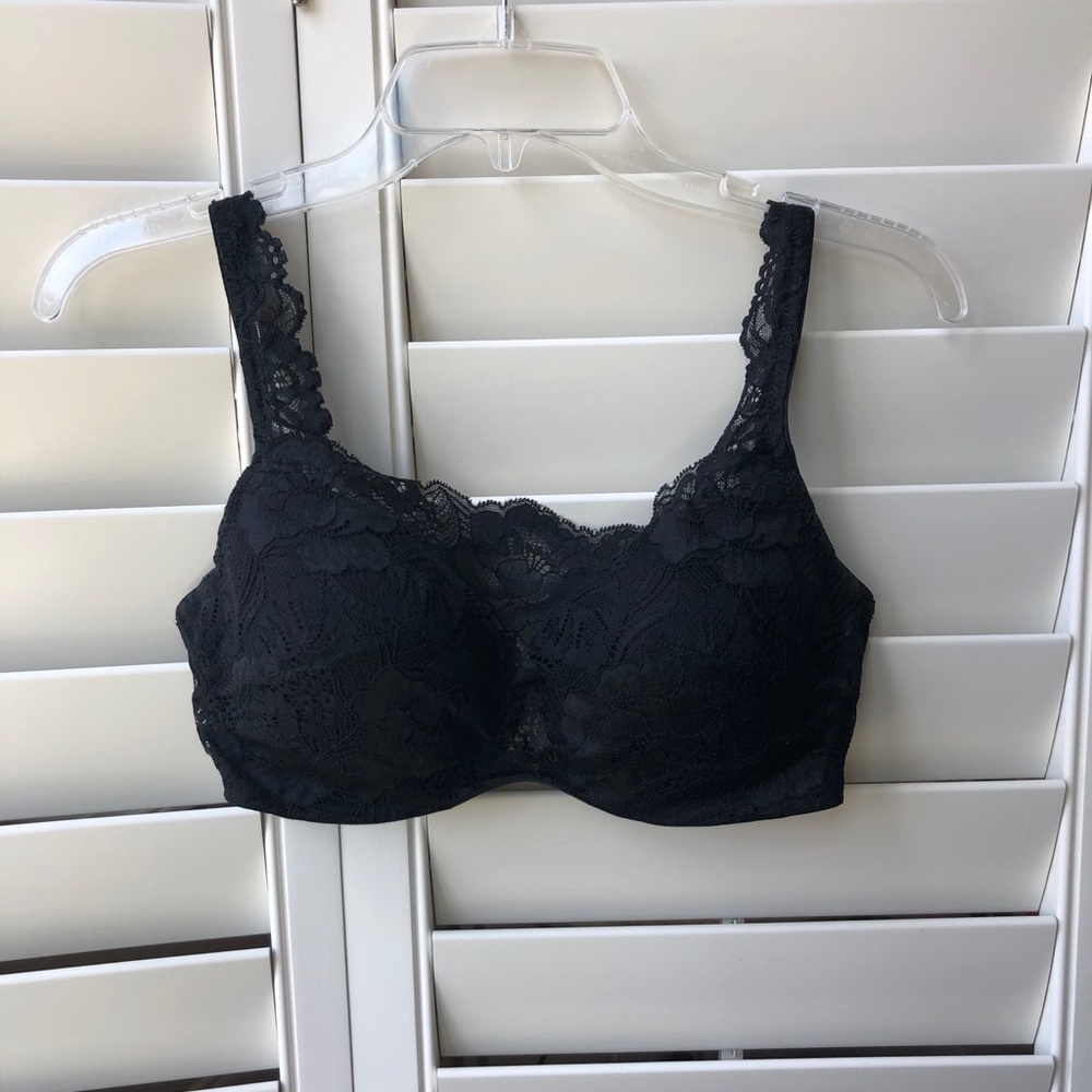 SOMA black bra with lace cami